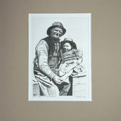 Visser met de dochter